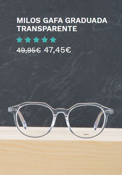 Cupon de descuento gafa online